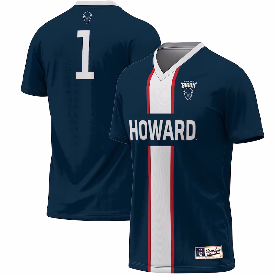#1 Howard Bison GameDay Greats Lightweight Soccer Fashion Jersey - Navy - Jersey
