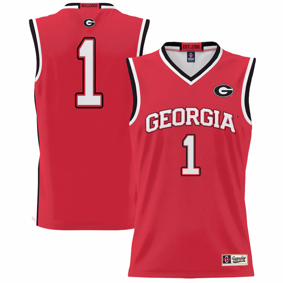 #1 Georgia Bulldogs GameDay Greats Youth Lightweight Basketball Jersey - Red - Jersey