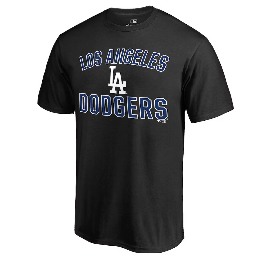 Men's Los Angeles Dodgers Black Team Victory Arch T-Shirt - Jersey