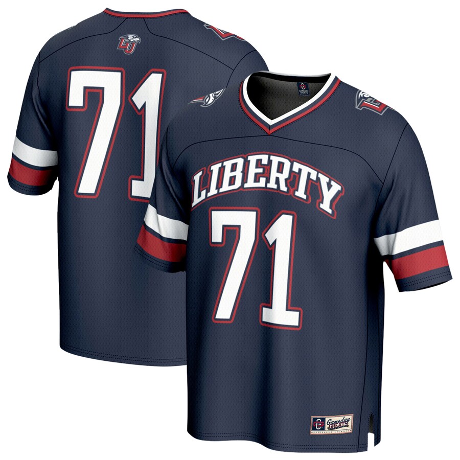 Youth GameDay Greats #71 Navy Liberty Flames Lightweight Football Fashion Jersey - Jersey
