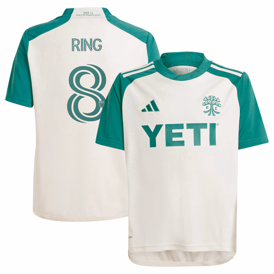 Youth Austin FC Alexander Ring adidas Tan 2024 The Armadillo Kit Replica Player Jersey - Jersey
