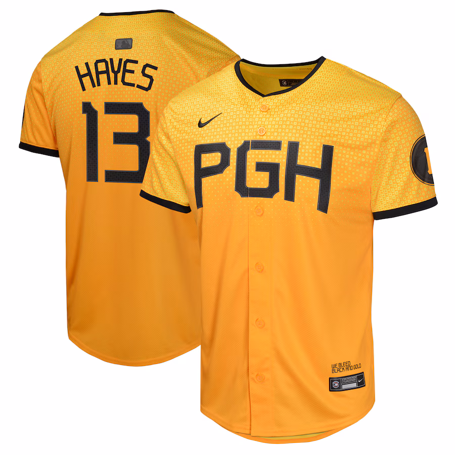 Youth Pittsburgh Pirates Ke'Bryan Hayes Nike Gold City Connect Limited Player Jersey - Jersey