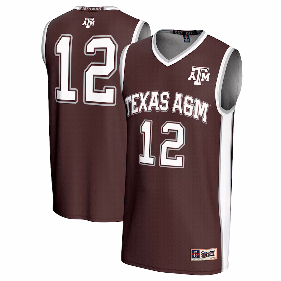 #12 Texas A&M Aggies GameDay Greats Unisex Basketball Lightweight Fashion Jersey - Maroon - Jersey
