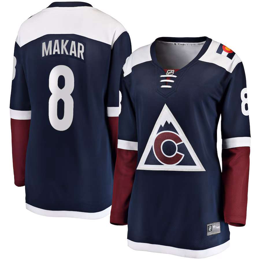 Women's Colorado Avalanche Cale Makar Fanatics Navy Alternate Premier Breakaway Player Jersey - Jersey