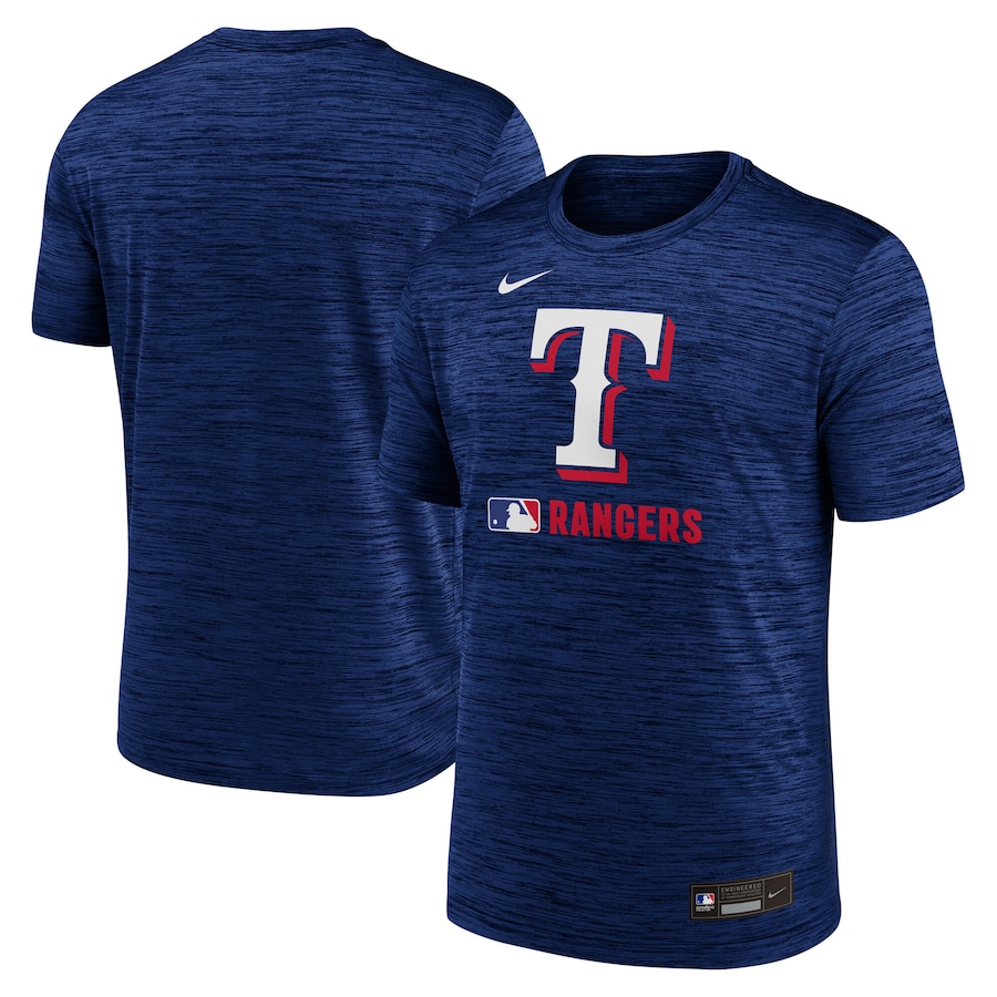 Men's Texas Rangers Nike Royal Authentic Collection Velocity Performance Practice T-Shirt - Jersey