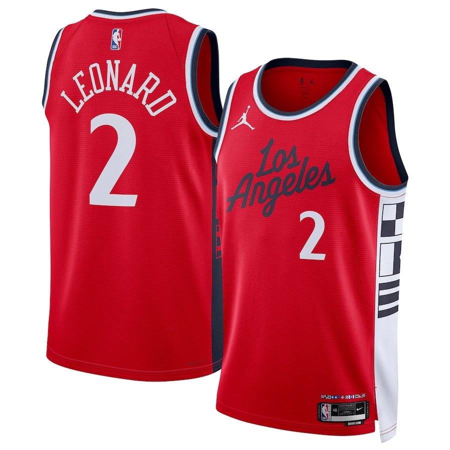 Unisex LA Clippers Kawhi Leonard Jordan Brand Red 2024/25 Swingman Jersey - Statement Edition - Jersey
