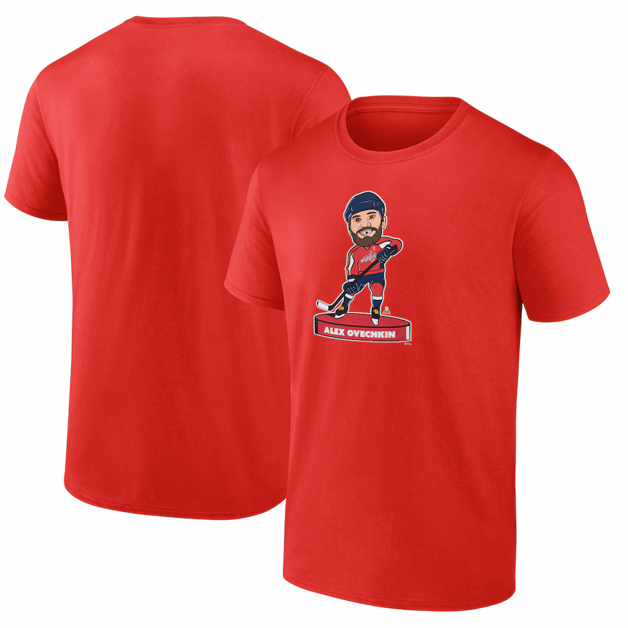 Men's Washington Capitals Alexander Ovechkin Fanatics Red Player Bobblehead T-Shirt - Jersey