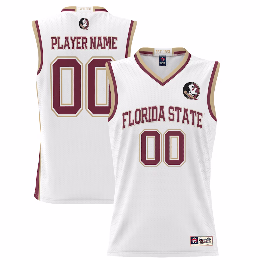 Florida State Seminoles GameDay Greats Unisex  Lightweight NIL Pick-A-Player Basketball Jersey - White - Jersey