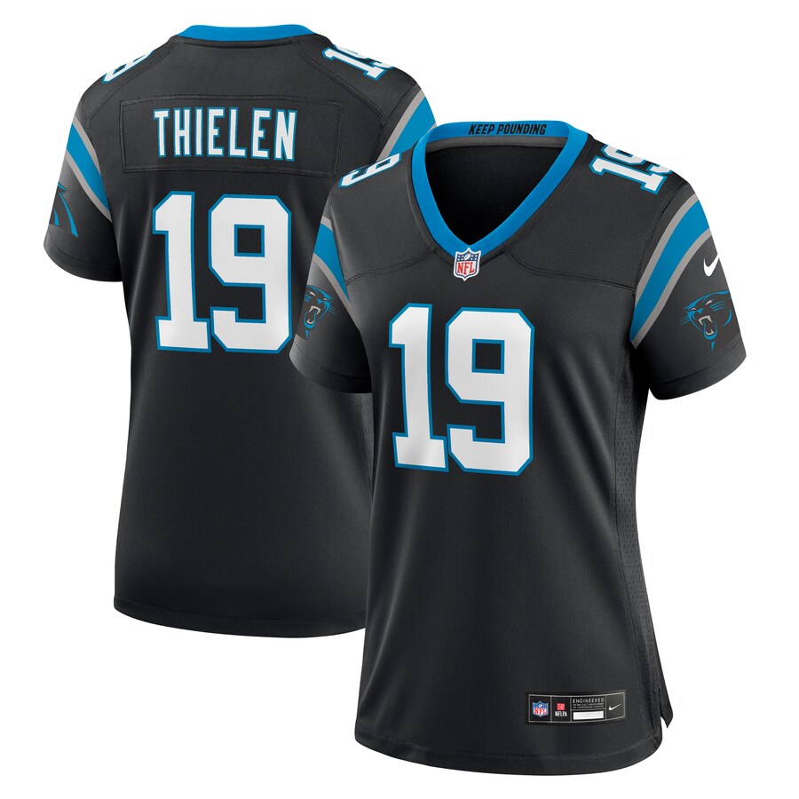 Women's Carolina Panthers Adam Thielen Nike Black Game Player Jersey - Jersey