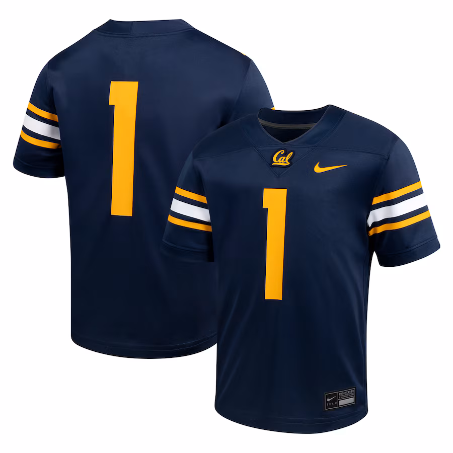 Youth Nike #1 Navy Cal Bears Untouchable Football Jersey - Jersey