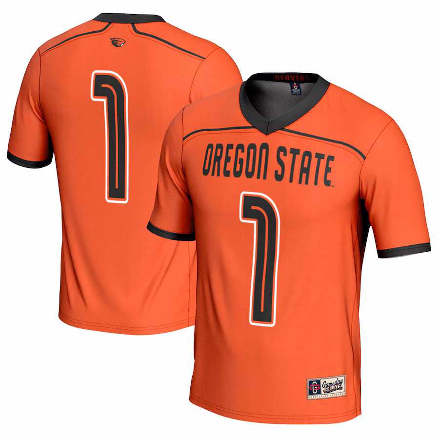 #1 Oregon State Beavers GameDay Greats Youth Men's Lacrosse Fashion Jersey - Orange - Jersey