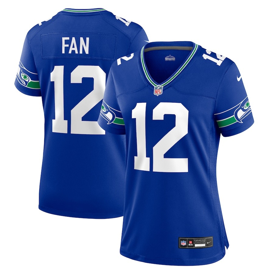 Women's Seattle Seahawks 12s Nike Royal Player Jersey - Jersey