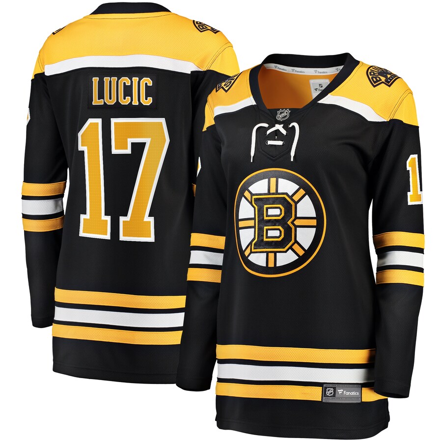 Women's Boston Bruins Milan Lucic Fanatics Branded Black Home Breakaway Player Jersey - Jersey