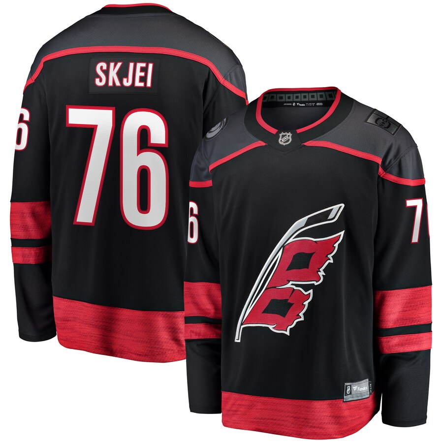 Men's Carolina Hurricanes Brady Skjei Fanatics Branded Black Home Breakaway Jersey - Jersey