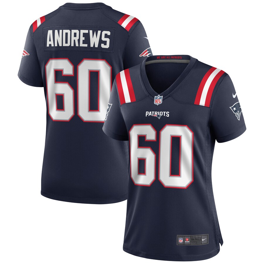 Women's New England Patriots David Andrews Nike Navy Game Jersey - Jersey