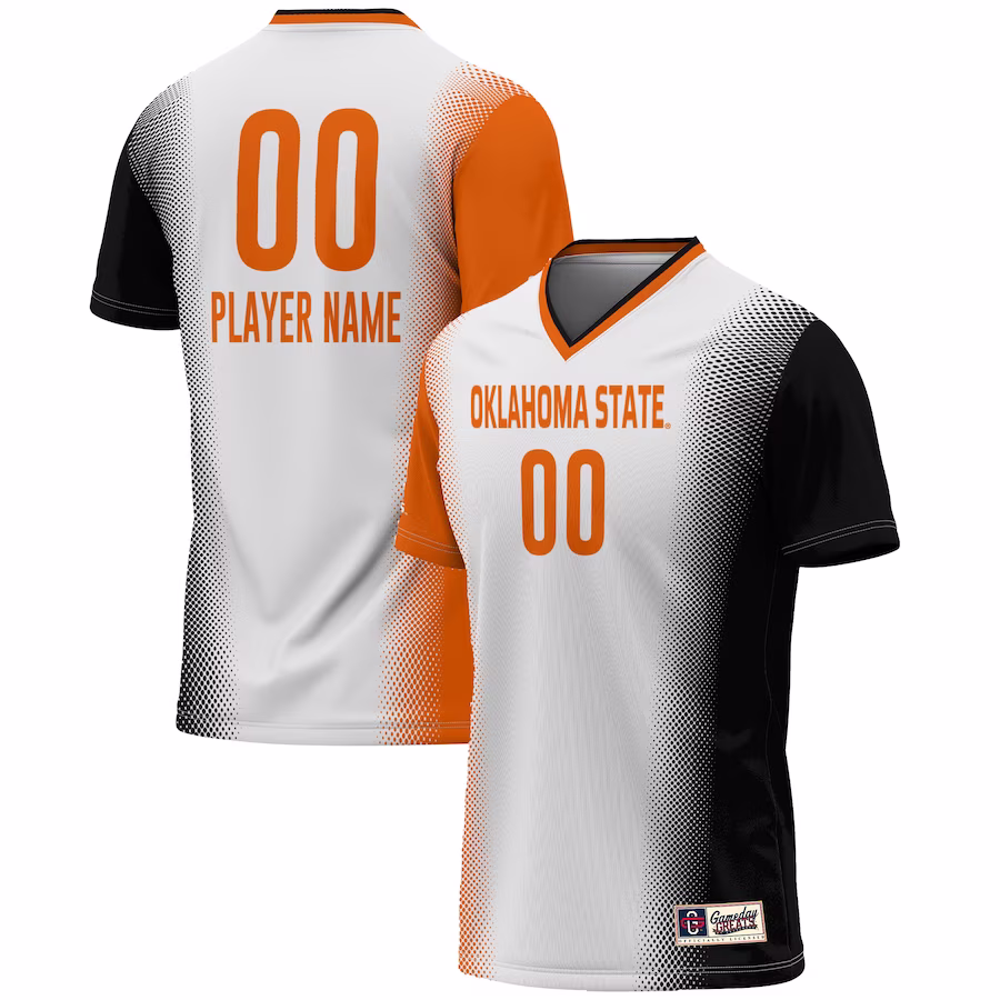 Oklahoma State Cowboys GameDay Greats Unisex NIL Pick-A-Player Lightweight Women's Soccer Jersey - White - Jersey