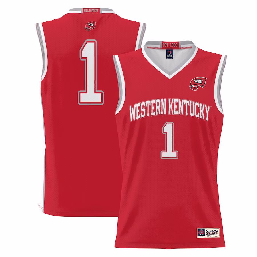 #1 Western Kentucky Hilltoppers GameDay Greats Youth Lightweight Basketball Jersey - Red - Jersey