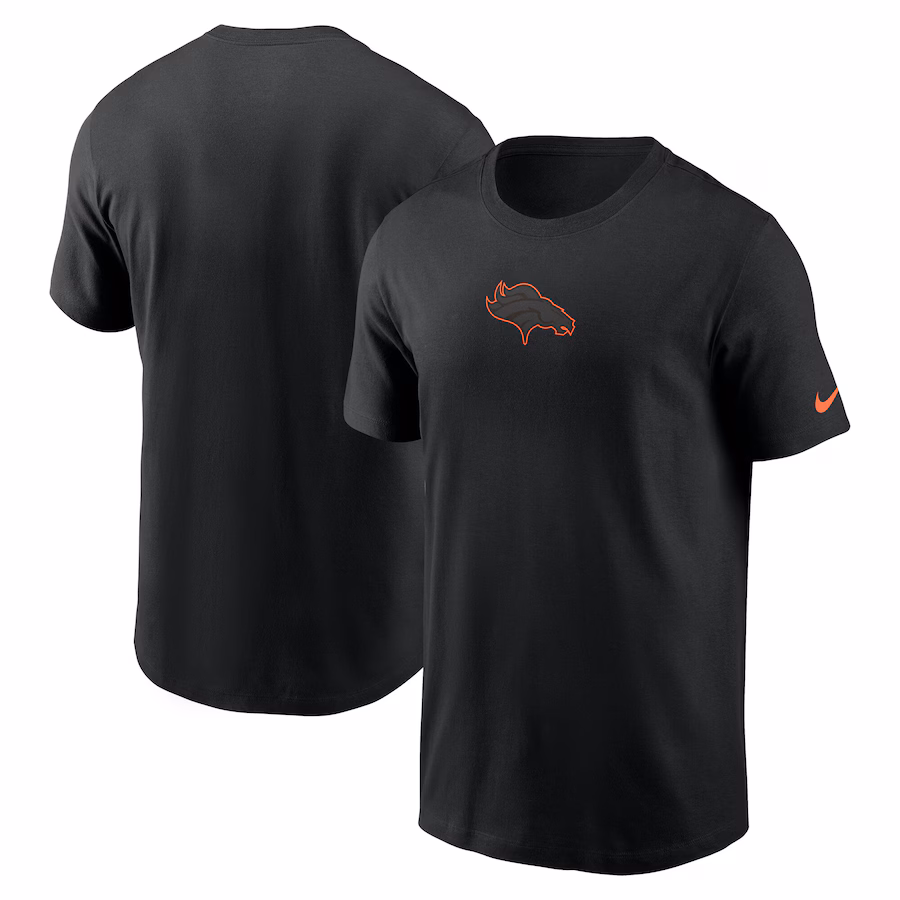 Men's Denver Broncos  Nike Black Logo Color Pop T-Shirt - Jersey