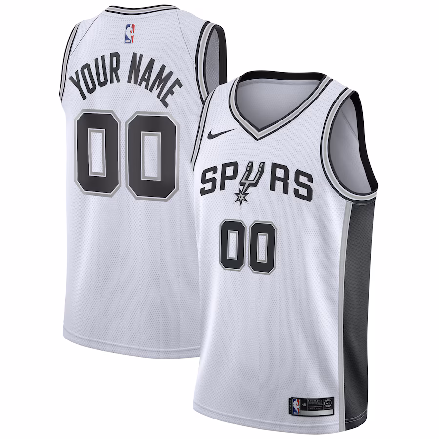 Men's San Antonio Spurs Nike White Custom Swingman Jersey - Association Edition - Jersey