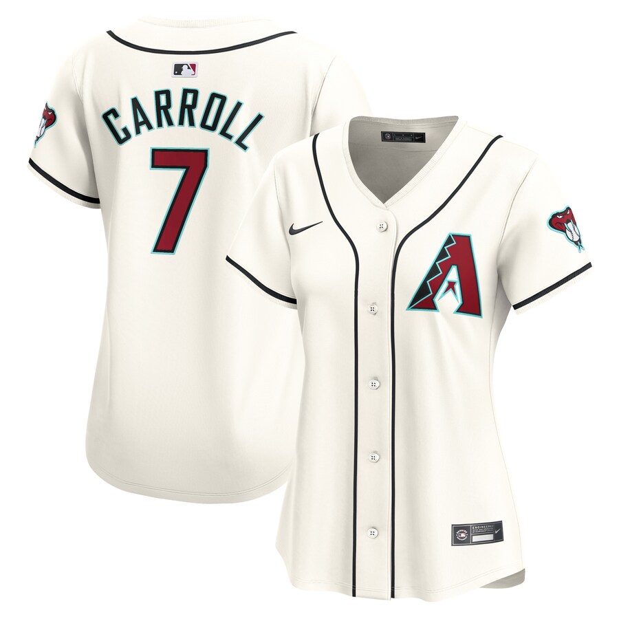 Women's Arizona Diamondbacks Corbin Carroll Nike White Home Limited Player Jersey - Jersey