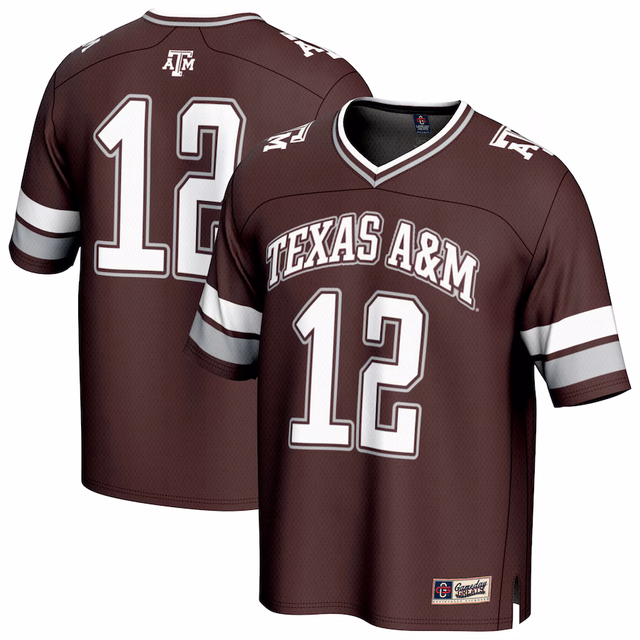 Youth GameDay Greats #12 Maroon Texas A&M Aggies Lightweight Collegiate Football Fashion Jersey - Jersey