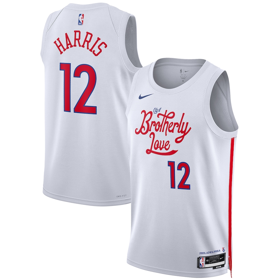 Unisex Philadelphia 76ers Tobias Harris Nike White 2022/23 Swingman Jersey - City Edition - Jersey