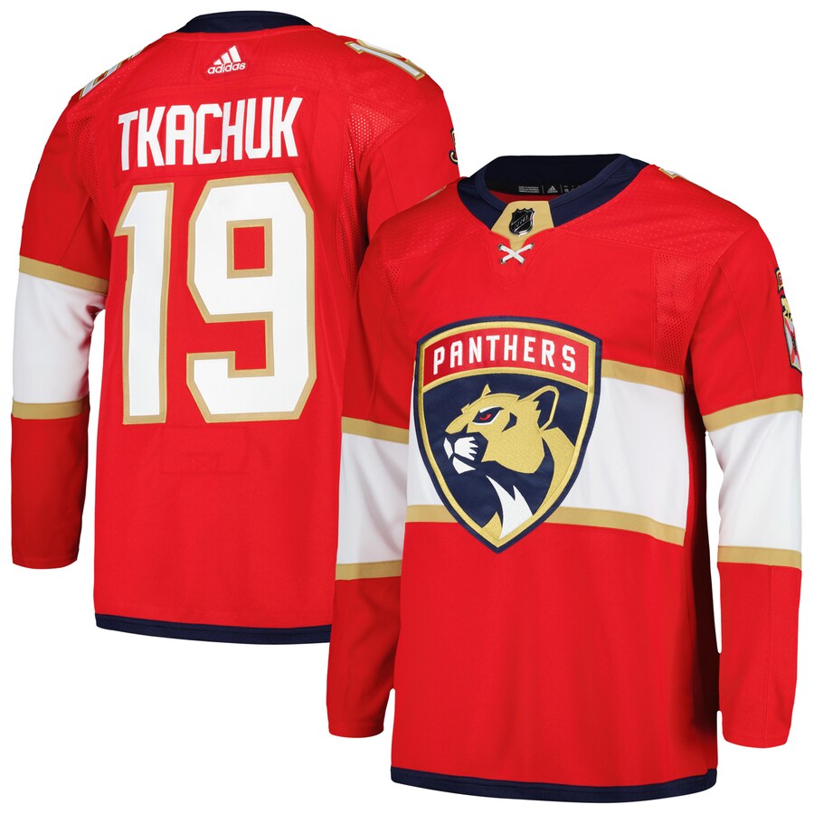 Men's Florida Panthers Matthew Tkachuk adidas Red Home Primegreen Authentic Pro Player Jersey - Jersey