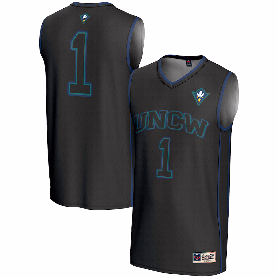 Youth GameDay Greats Black #1 UNC Wilmington Seahawks Lightweight Basketball Jersey - Jersey