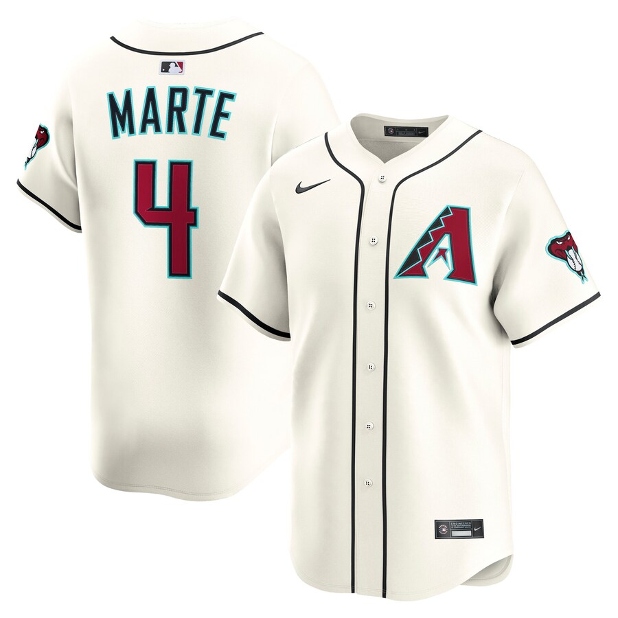 Men's Arizona Diamondbacks Ketel Marte Nike Cream Home Limited Player Jersey - Jersey