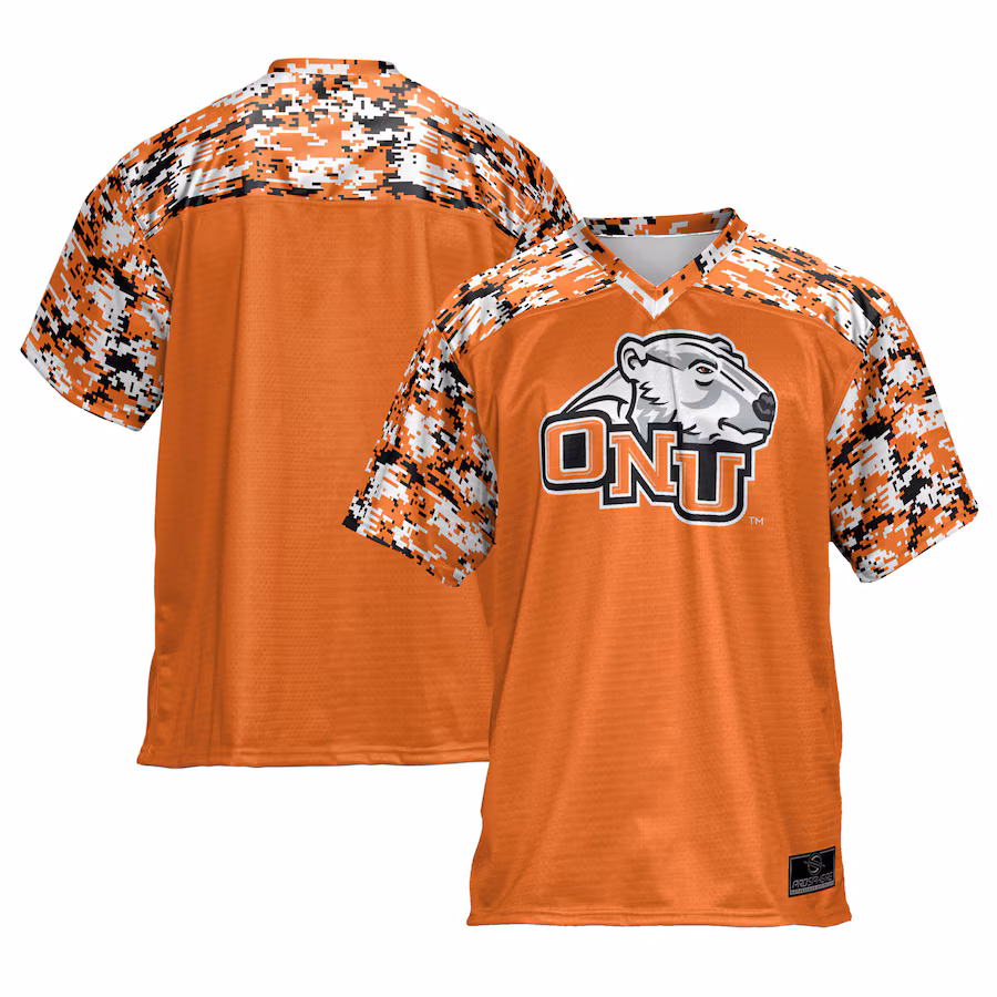 Youth ProSphere Orange Ohio Northern Polar Bears Camo Football Jersey - Jersey