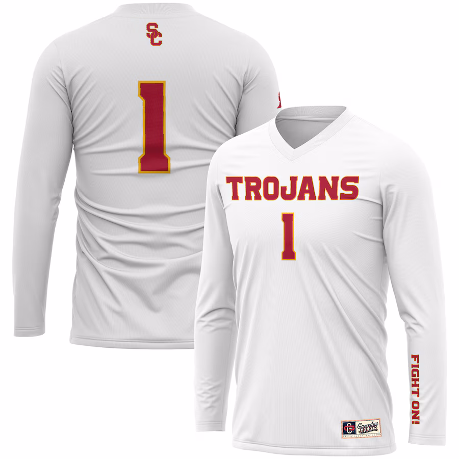 Unisex GameDay Greats #1 White USC Trojans  Lightweight Volleyball Jersey - Jersey