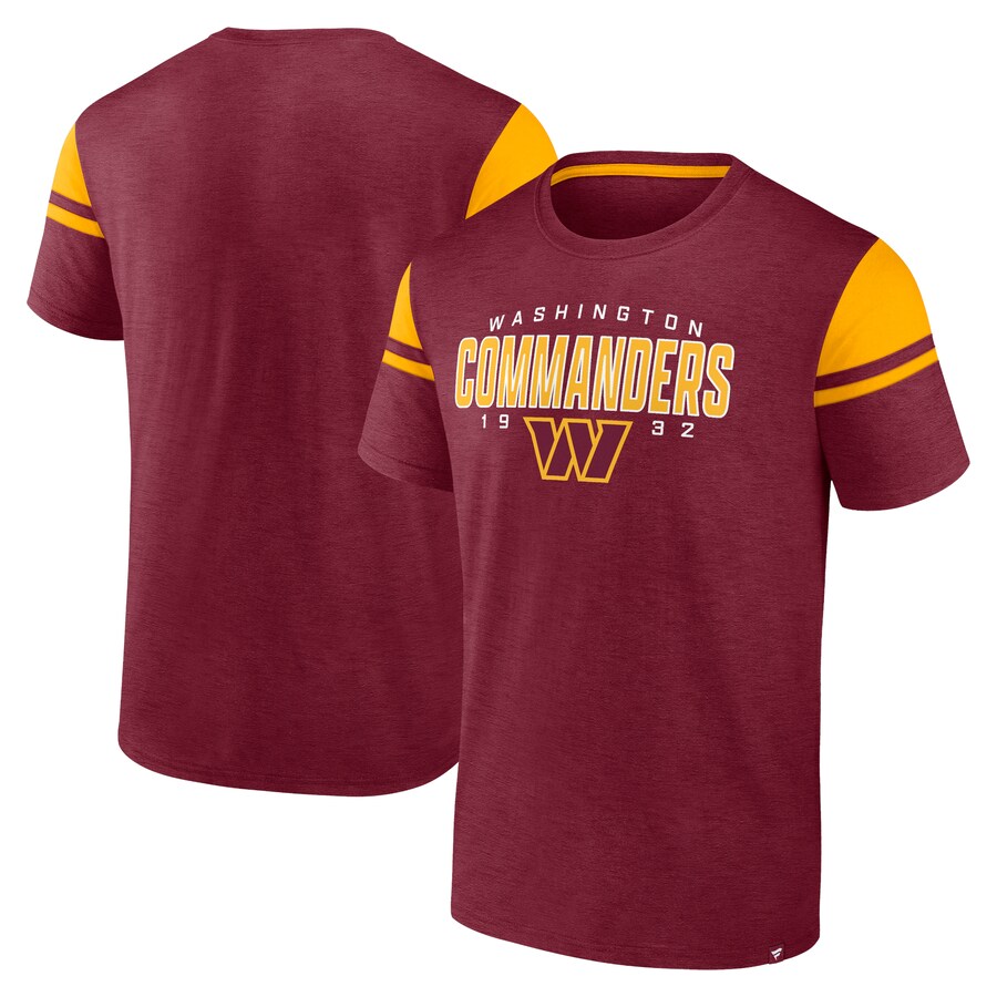 Men's Washington Commanders Fanatics Burgundy Old School Play Slub T-Shirt - Jersey