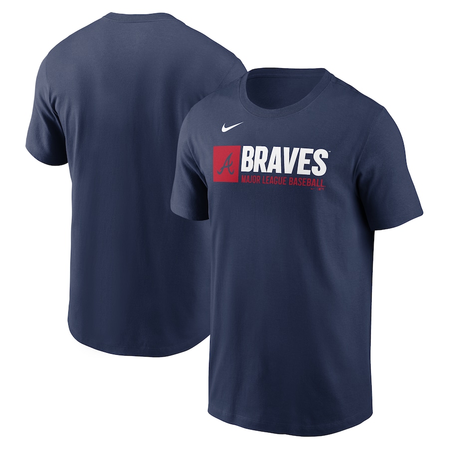 Men's Atlanta Braves Nike Navy Team Block T-Shirt - Jersey