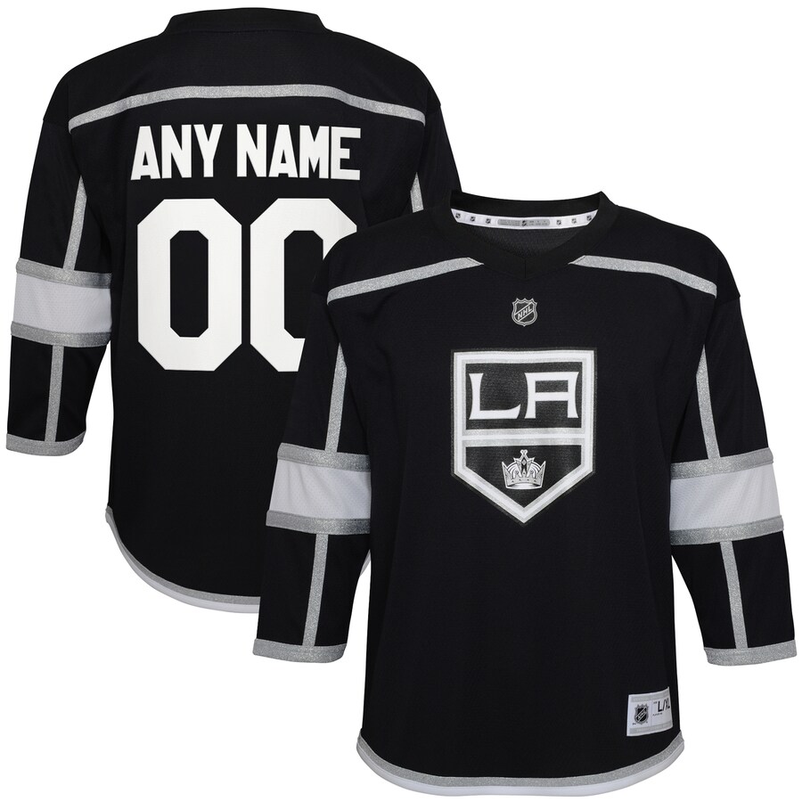 Youth Los Angeles Kings Black Home Replica Custom Jersey - Jersey