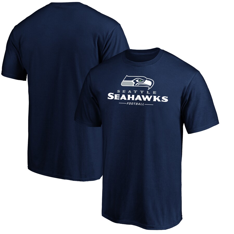 Men's Seattle Seahawks  College Navy Team Lockup T-Shirt - Jersey
