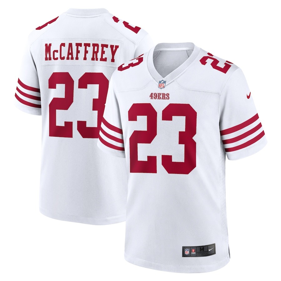 Men's San Francisco 49ers Christian McCaffrey Nike White Game Player Jersey - Jersey