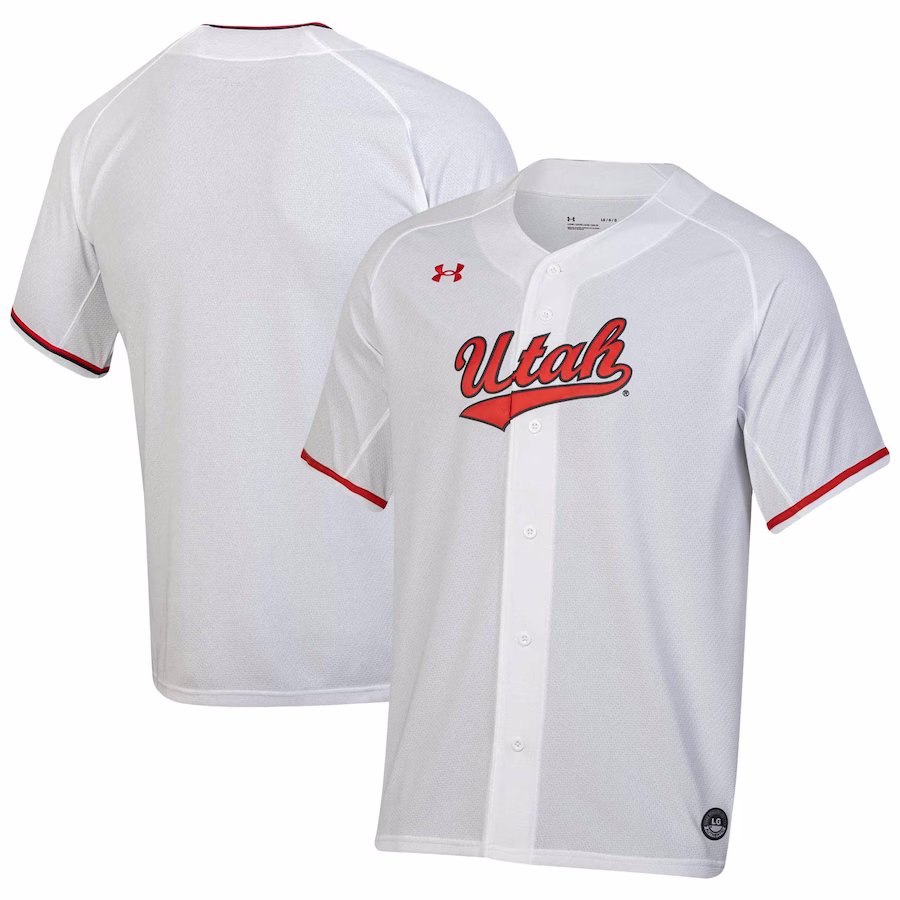 Utah Utes Under Armour Replica Baseball Jersey - White - Jersey