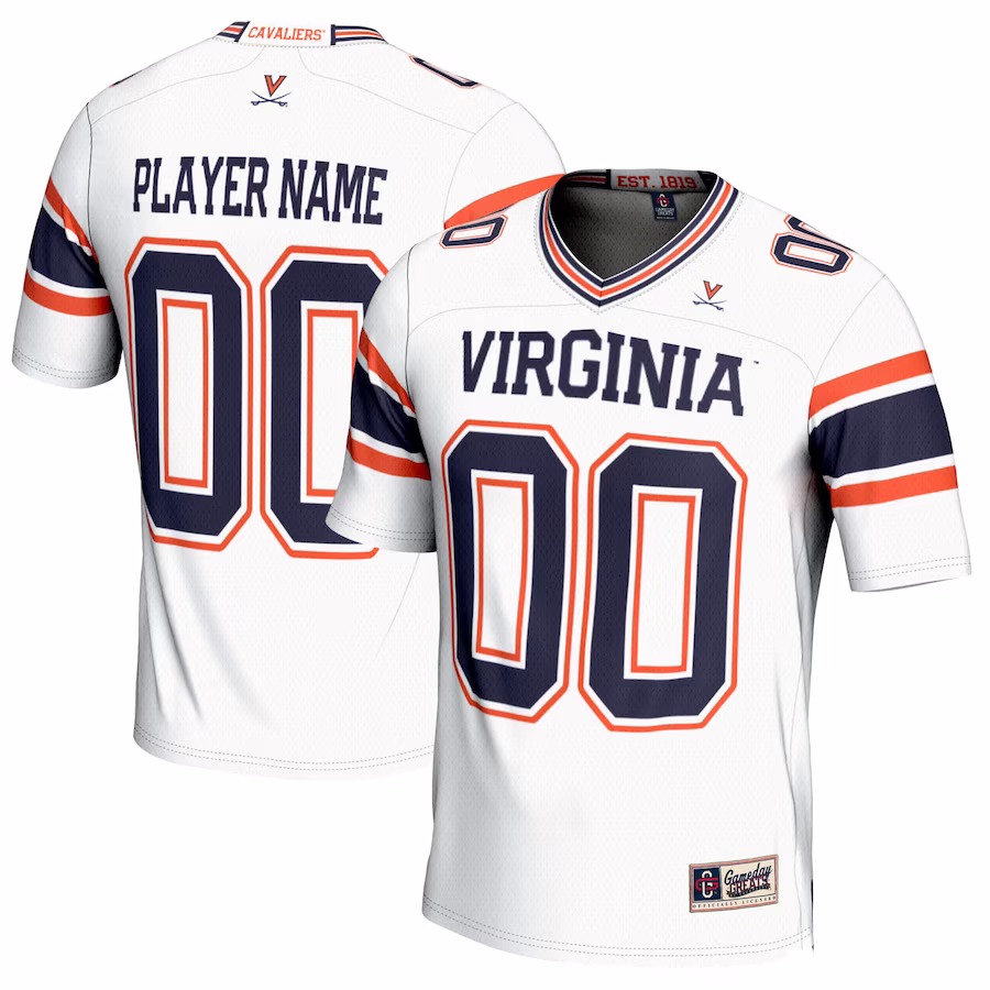 Virginia Cavaliers GameDay Greats NIL Pick-A-Player Football Jersey - White - Jersey