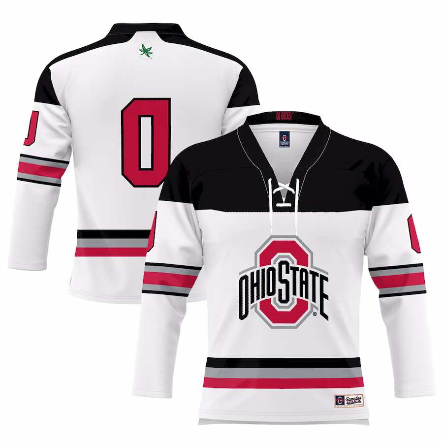 #0 Ohio State Buckeyes GameDay Greats Youth Women's Hockey Jersey - White - Jersey