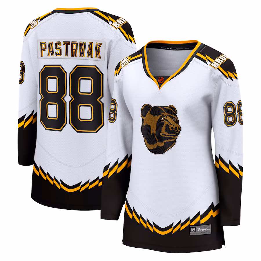 Women's Boston Bruins David Pastrnak Fanatics White Special Edition 2.0 Breakaway Player Jersey - Jersey