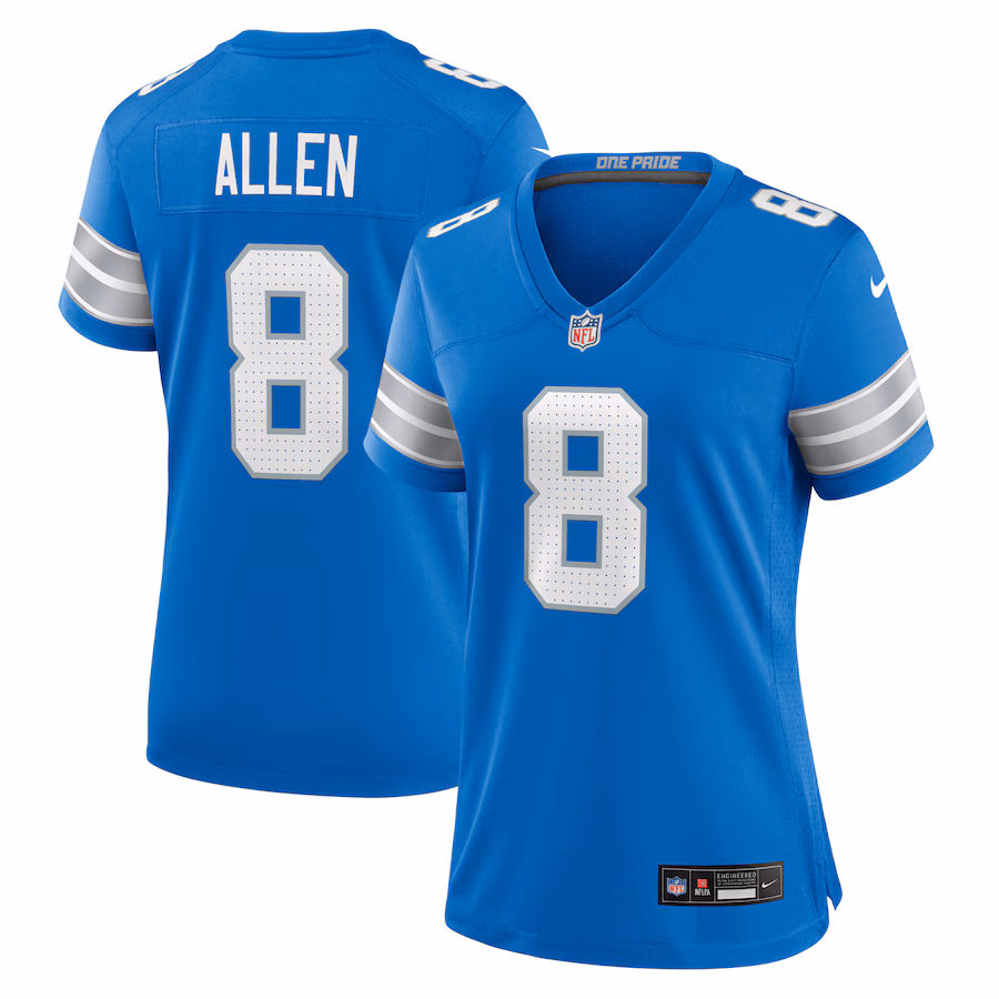 Women's Detroit Lions Kyle Allen Nike Blue Team Game Jersey - Jersey