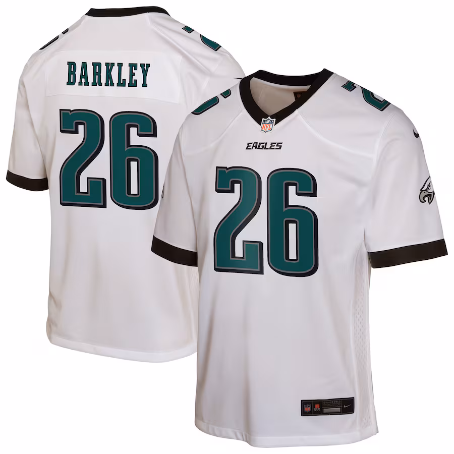 Youth Philadelphia Eagles Saquon Barkley Nike White Game Jersey - Jersey