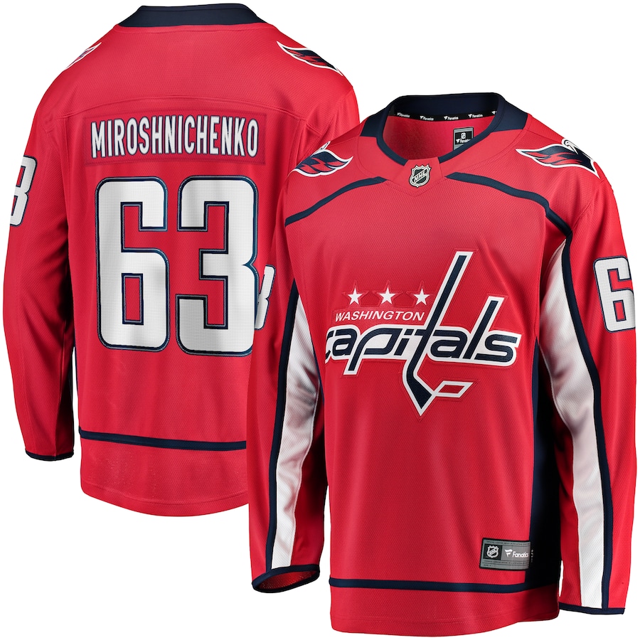 Men's Washington Capitals Ivan Miroshnichenko Fanatics Red Home Premier Breakaway Player Jersey - Jersey