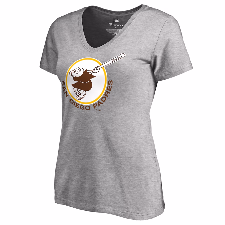 Women's San Diego Padres Ash Cooperstown Collection Forbes T-Shirt - Jersey