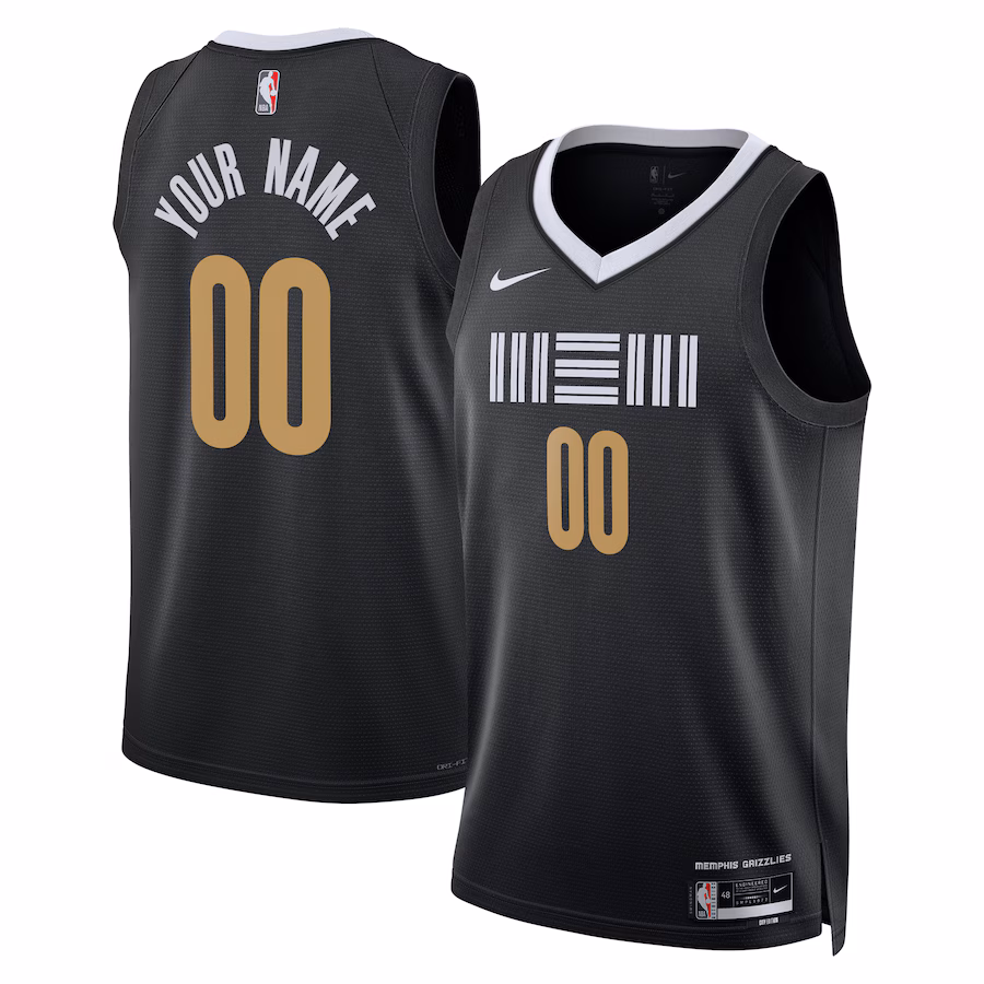 Unisex Memphis Grizzlies  Nike Black 2023/24 Custom Swingman Jersey - City Edition - Jersey