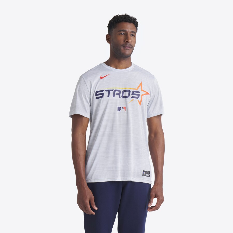 Men's Houston Astros Nike White 2025 City Connect Authentic Collection Velocity Performance T-Shirt - Jersey