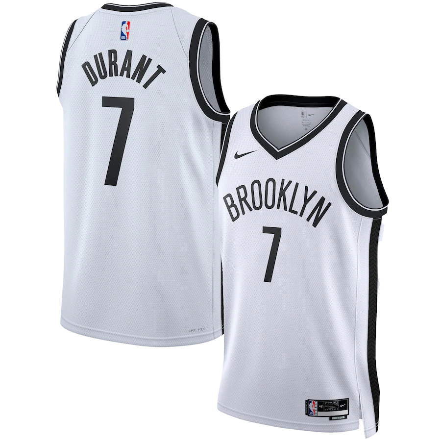 Unisex Brooklyn Nets Kevin Durant Nike White Swingman Jersey - Association Edition - Jersey