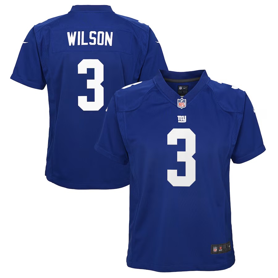Youth New York Giants Russell Wilson Nike Royal Game Jersey - Jersey