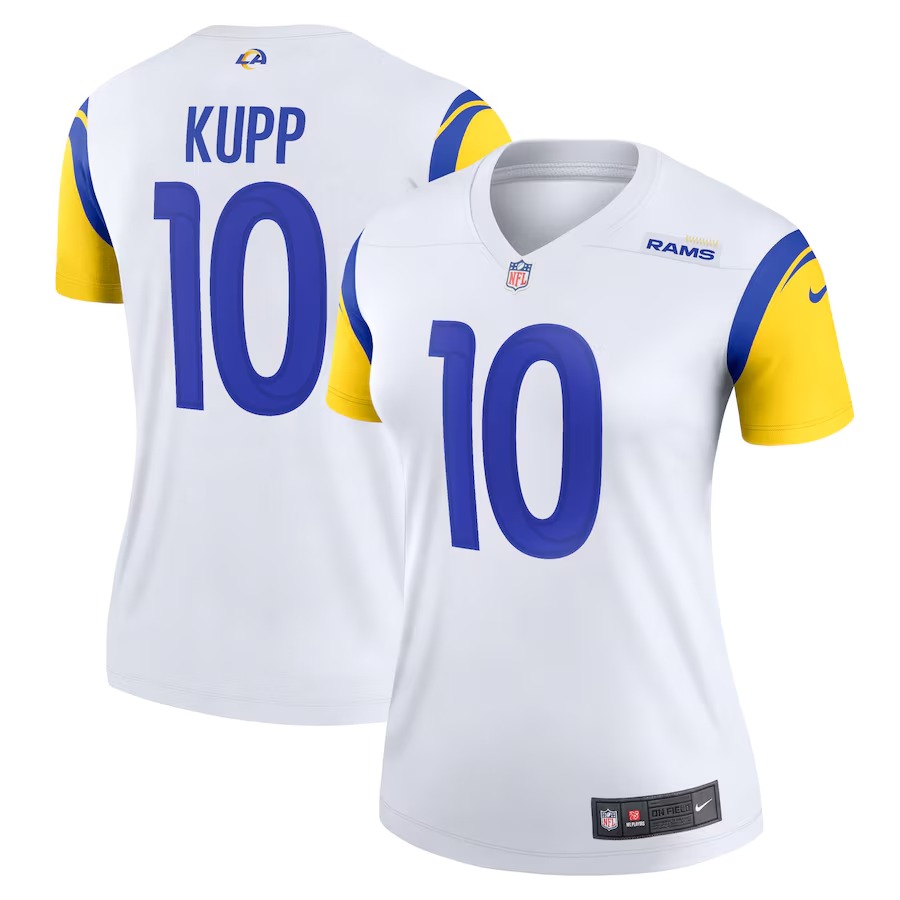 Women's Los Angeles Rams Cooper Kupp Nike White Alternate Legend Player Performance Top - Jersey