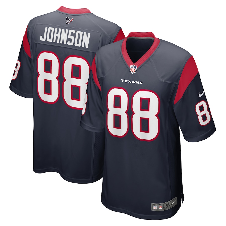 Men's Houston Texans Johnny Johnson Nike Navy Team Game Jersey - Jersey